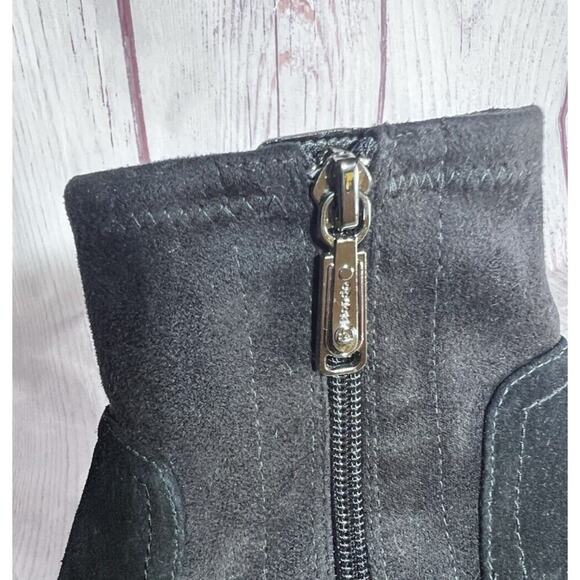 Blondo Women’s Sadie Ankle Boots Waterproof Chunky Heel Suede Leather Black 8.5 - Picture 8 of 13